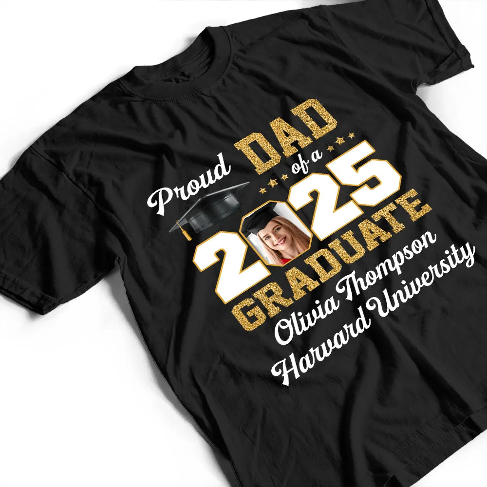 Custom Photo Proud Mom Of A Graduate - Personalized T Shirt
