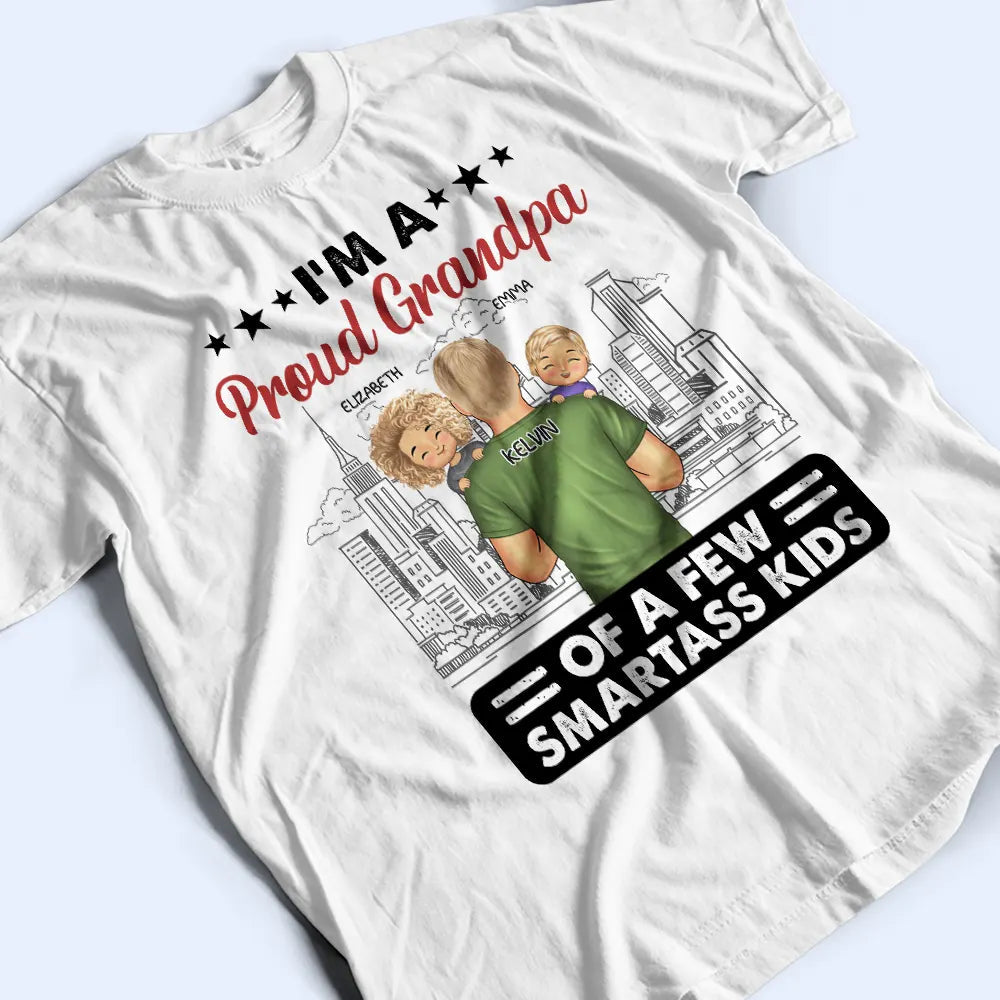 Proud Grandpa Of A Few - Personalized T Shirt