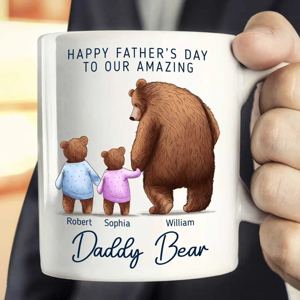 Happy Father‘s Day To Amazing Daddy Bear Personalized Mug