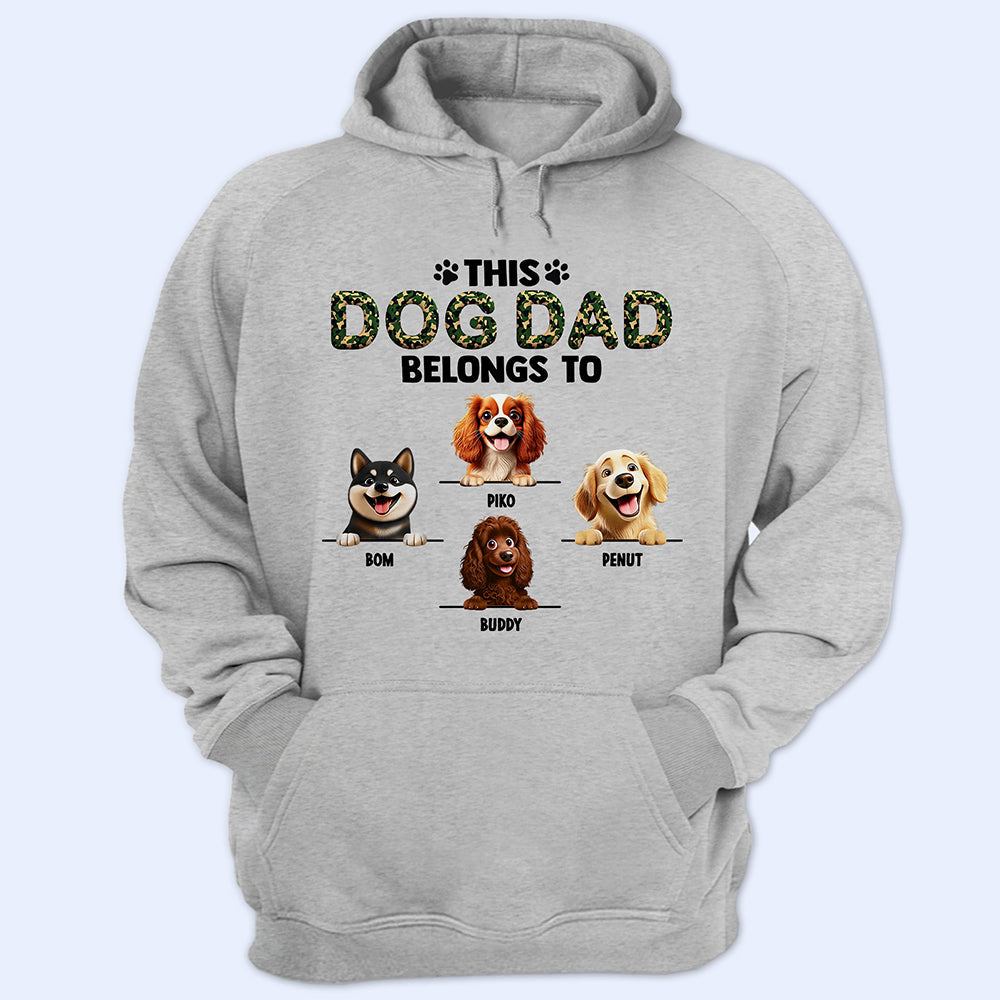 This Dog Dad Belongs To - Personalized T Shirt