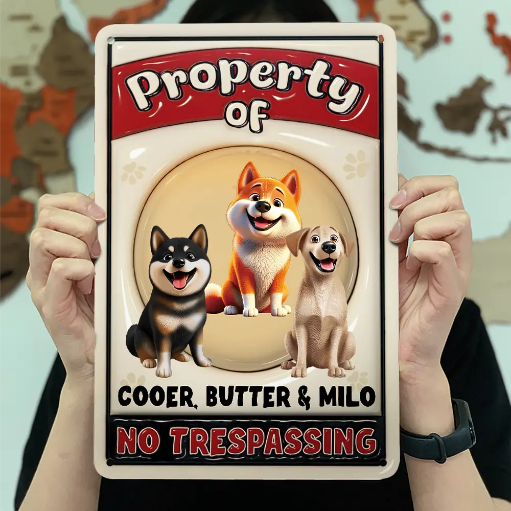 Property Of Dogs - Personalized Classic Metal Signs