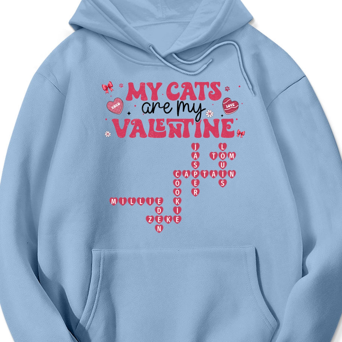 My Dogs Cats Are My Valentine Crossword Puzzle Art Valentine's Day Gift For Pet Lover Personalized Shirt