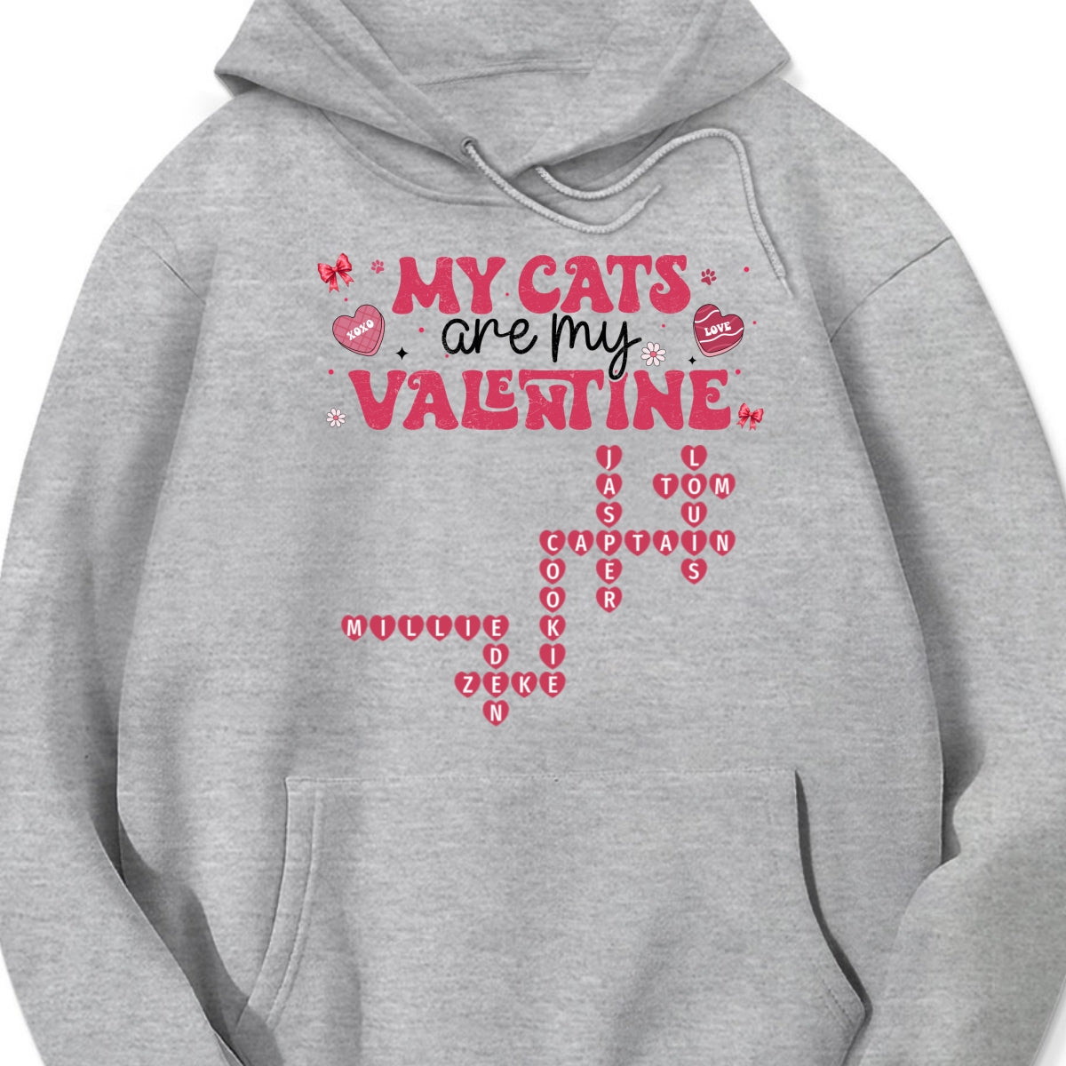 My Dogs Cats Are My Valentine Crossword Puzzle Art Valentine's Day Gift For Pet Lover Personalized Shirt