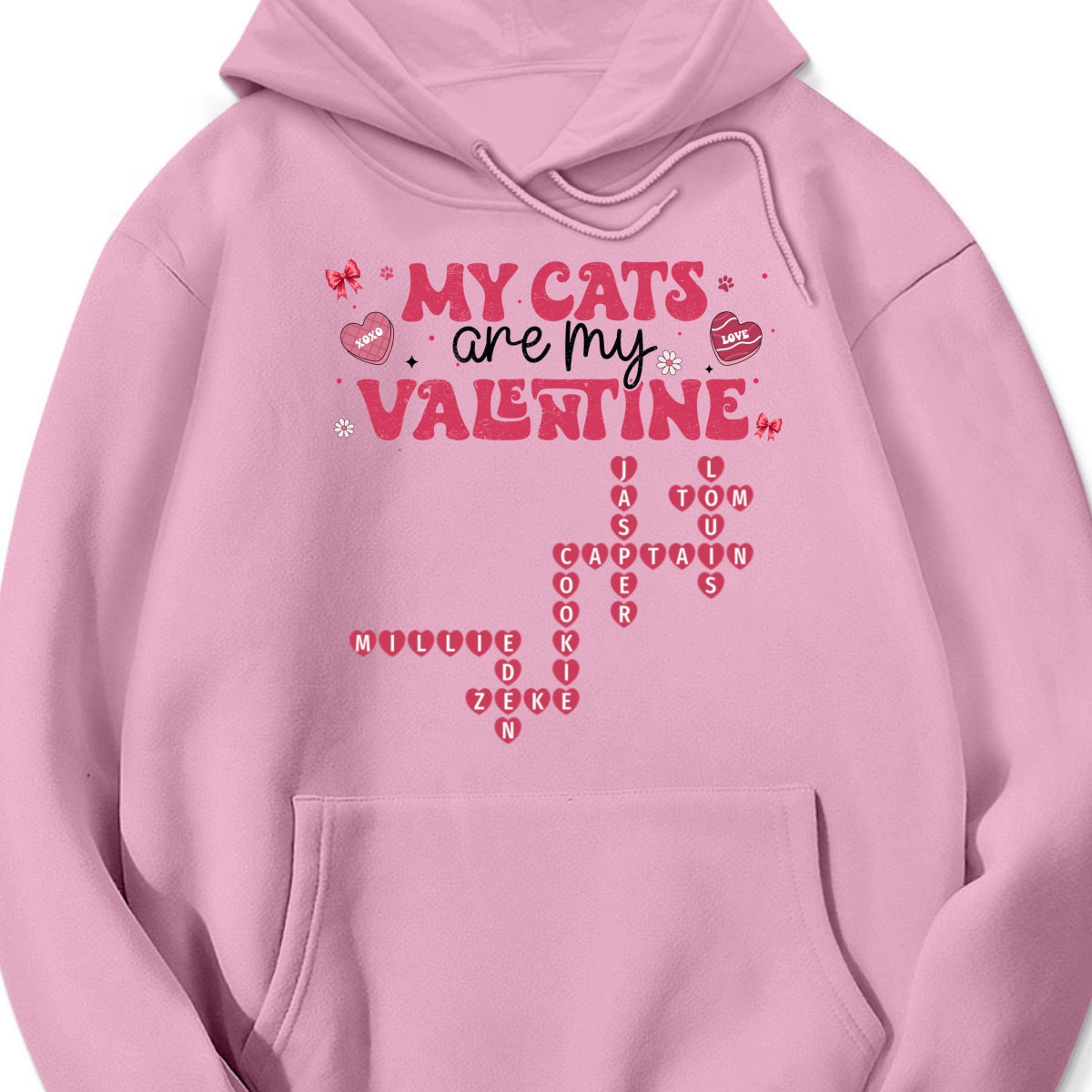 My Dogs Cats Are My Valentine Crossword Puzzle Art Valentine's Day Gift For Pet Lover Personalized Shirt