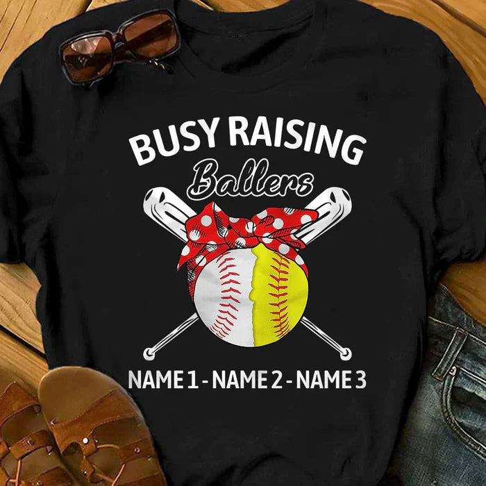 Personalized Mom Baseball Softball T Shirt