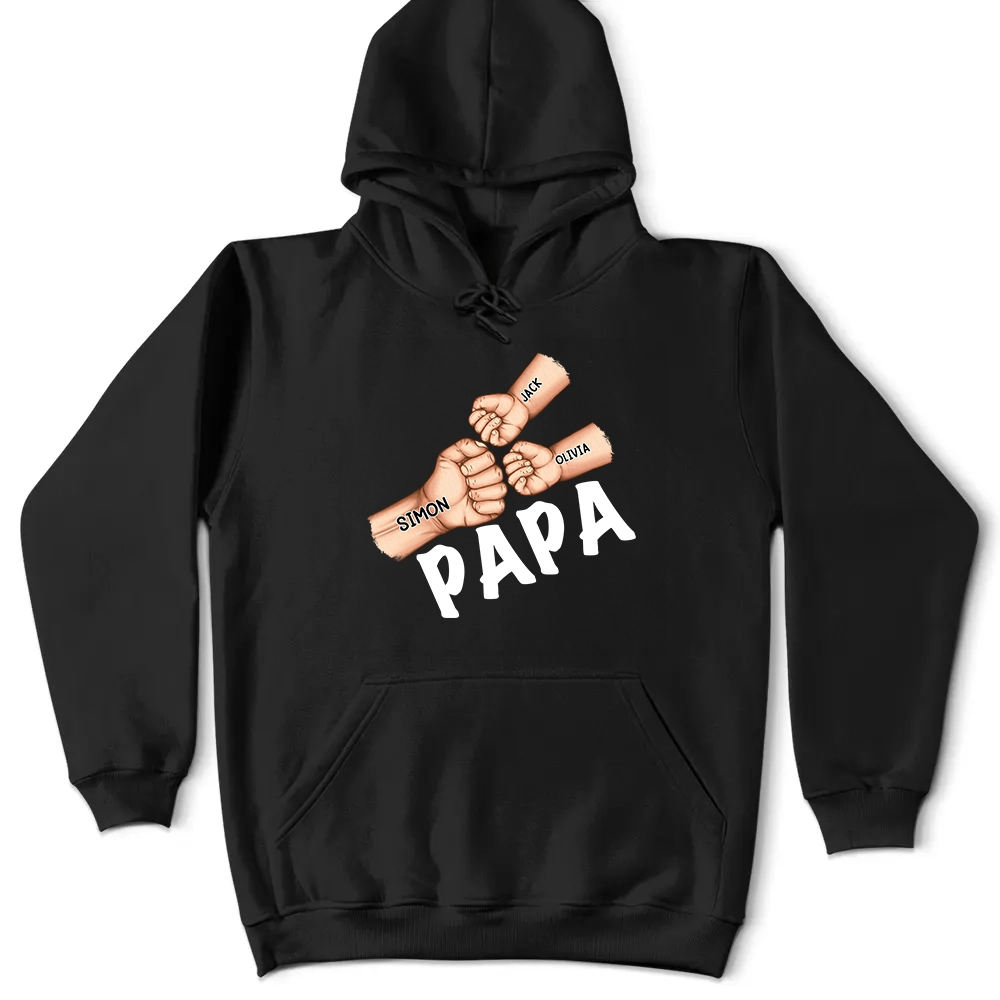 Dad Grandpa Fist Punch - Personalized T Shirt