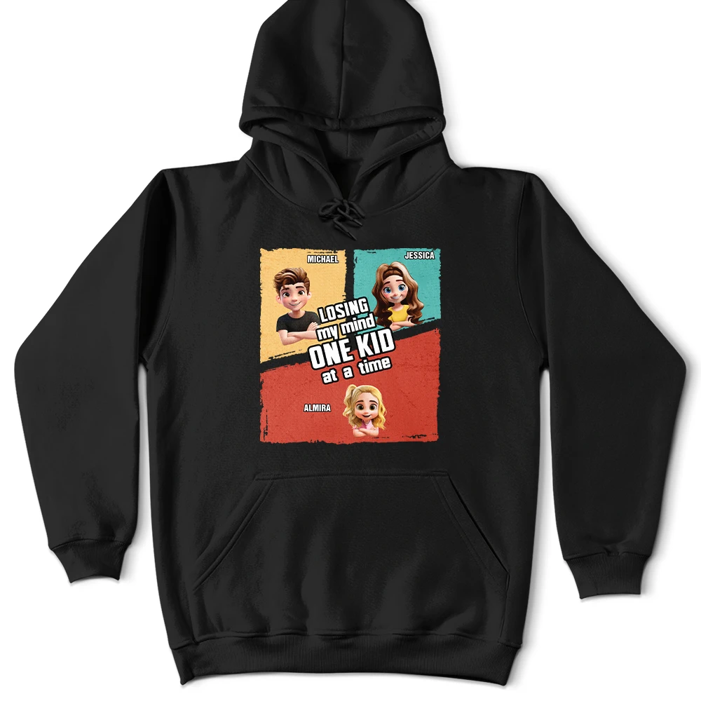 Losing My Mind One Kid At A Time Cartoon Story - Personalized T Shirt
