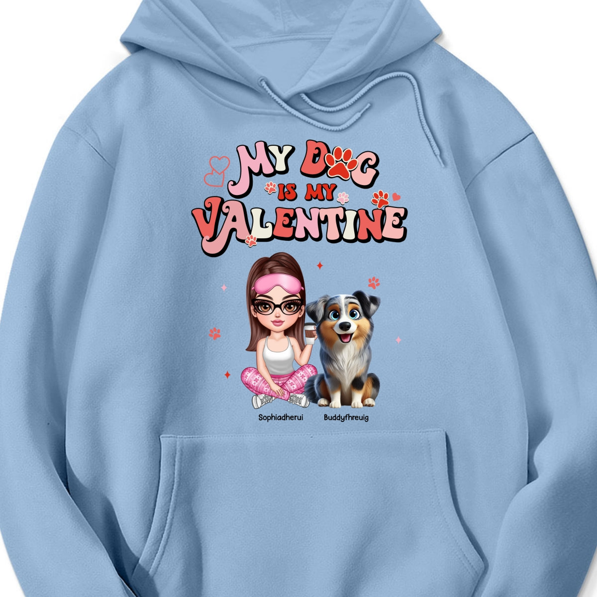 Personalized Valentine Shirt For Dog Mom, My Dogs Are My Valentine