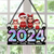 Family Sitting 2024 Personalized Window Hanging Suncatcher Ornament, Christmas Decor