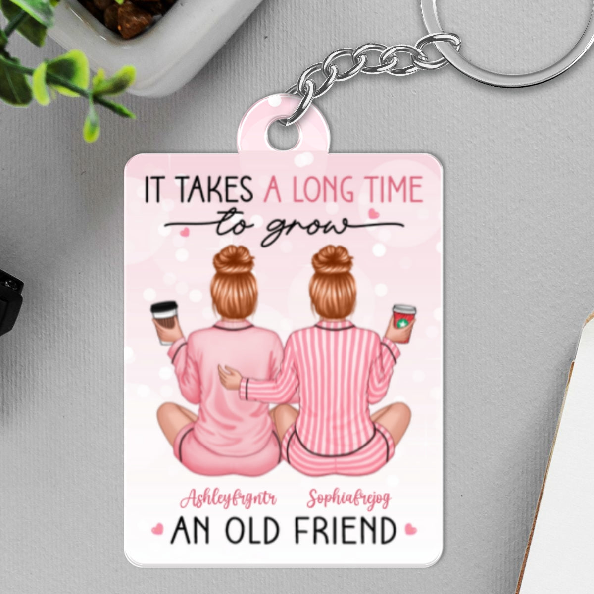 I'd Punch A Bitch For You Personalized Acrylic Keychain, Funny Gift For Best Friends, BFF