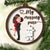 My Missing Piece Couple Hugging Kissing Personalized 2-Layer Wooden Ornament