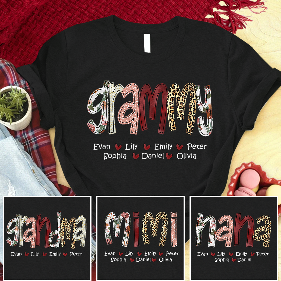 Personalized Grammy And Kids, Gift For Mothers Day