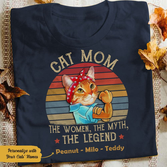 Personalized Cat Mom T Shirt