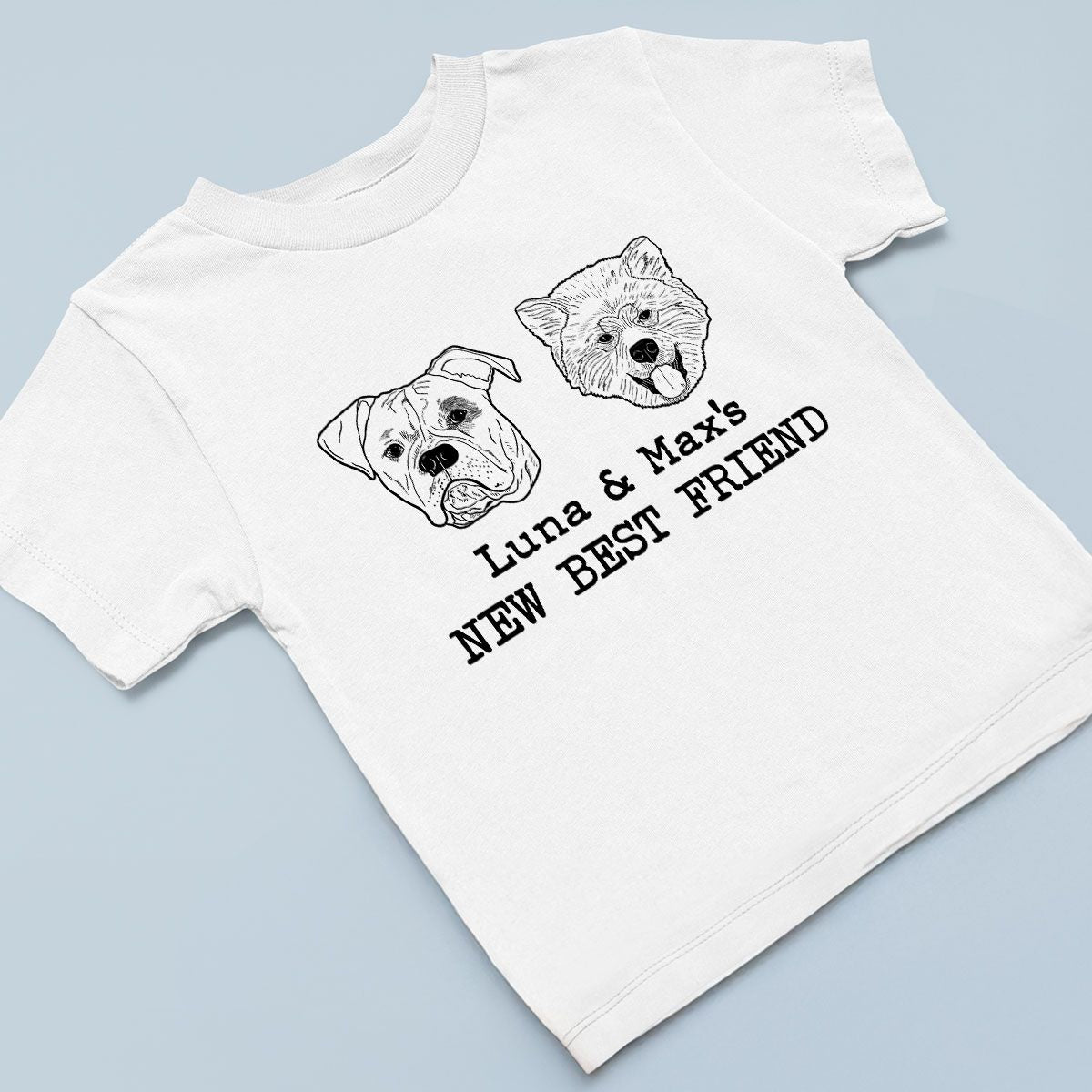New Best Friends Dog Cat Outline Baby Shower Gift, Newborn Baby Gift Personalized Baby Onesie Baby Shirt
