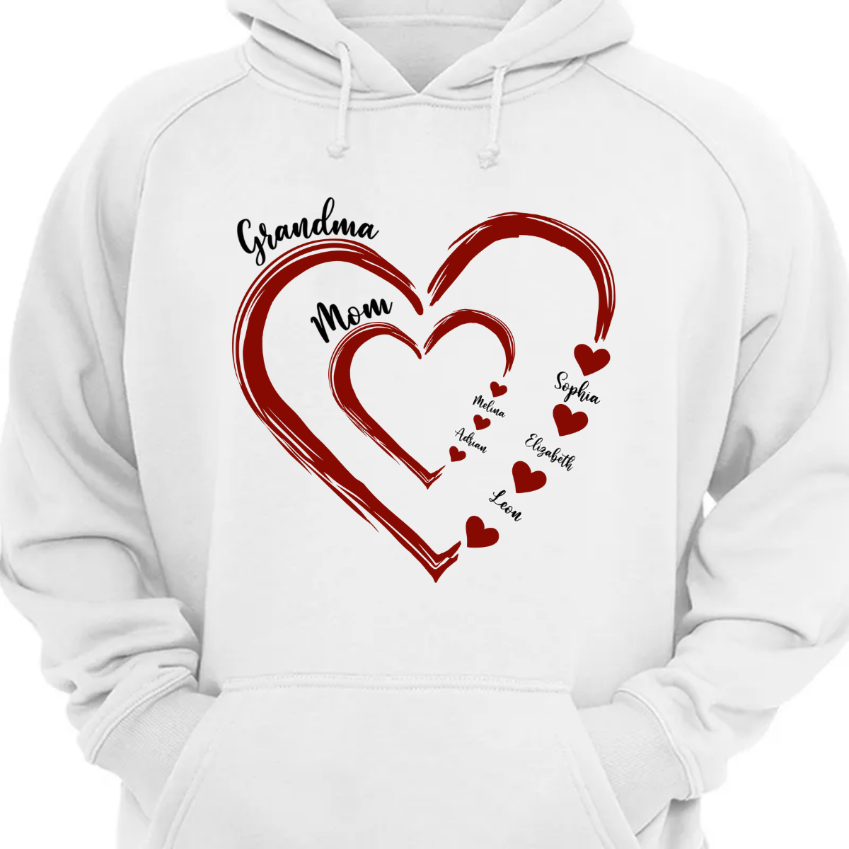 Mom's Grandma's Sweethearts - Gift For Mother, Grandmother - Personalized Hoodie