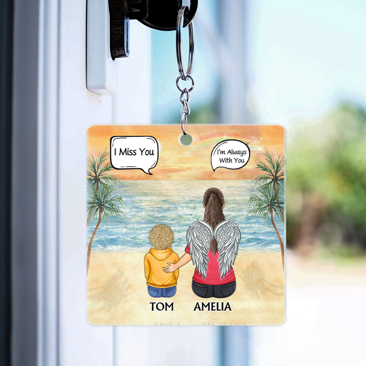 Always On My Mind - Memorial Gift For Family, Friends, Siblings - Personalized Acrylic Keychain