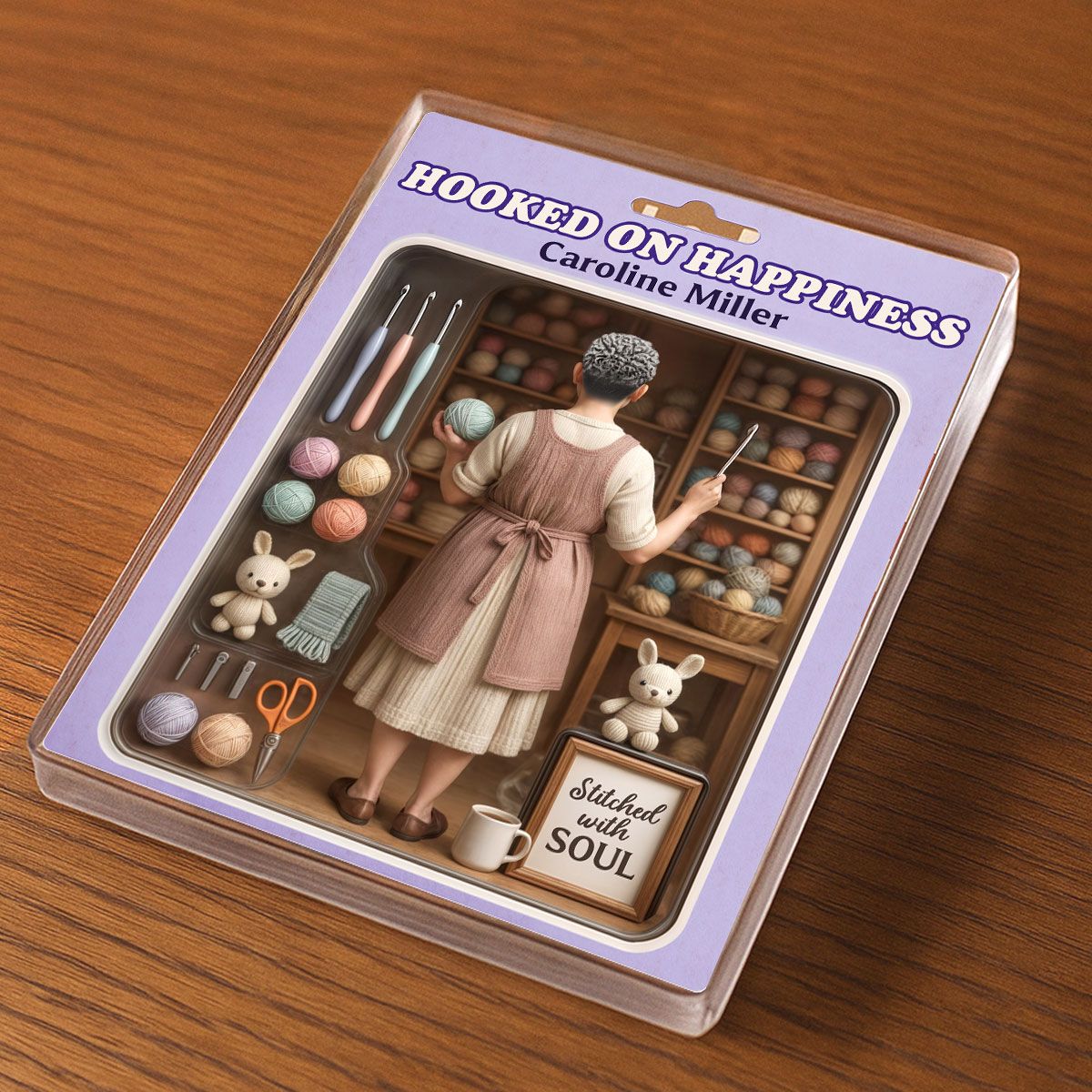 Crocheting Mom Grandma Mother's Day Gift Toy Box Figure Style Personalized Acrylic Block Plaque