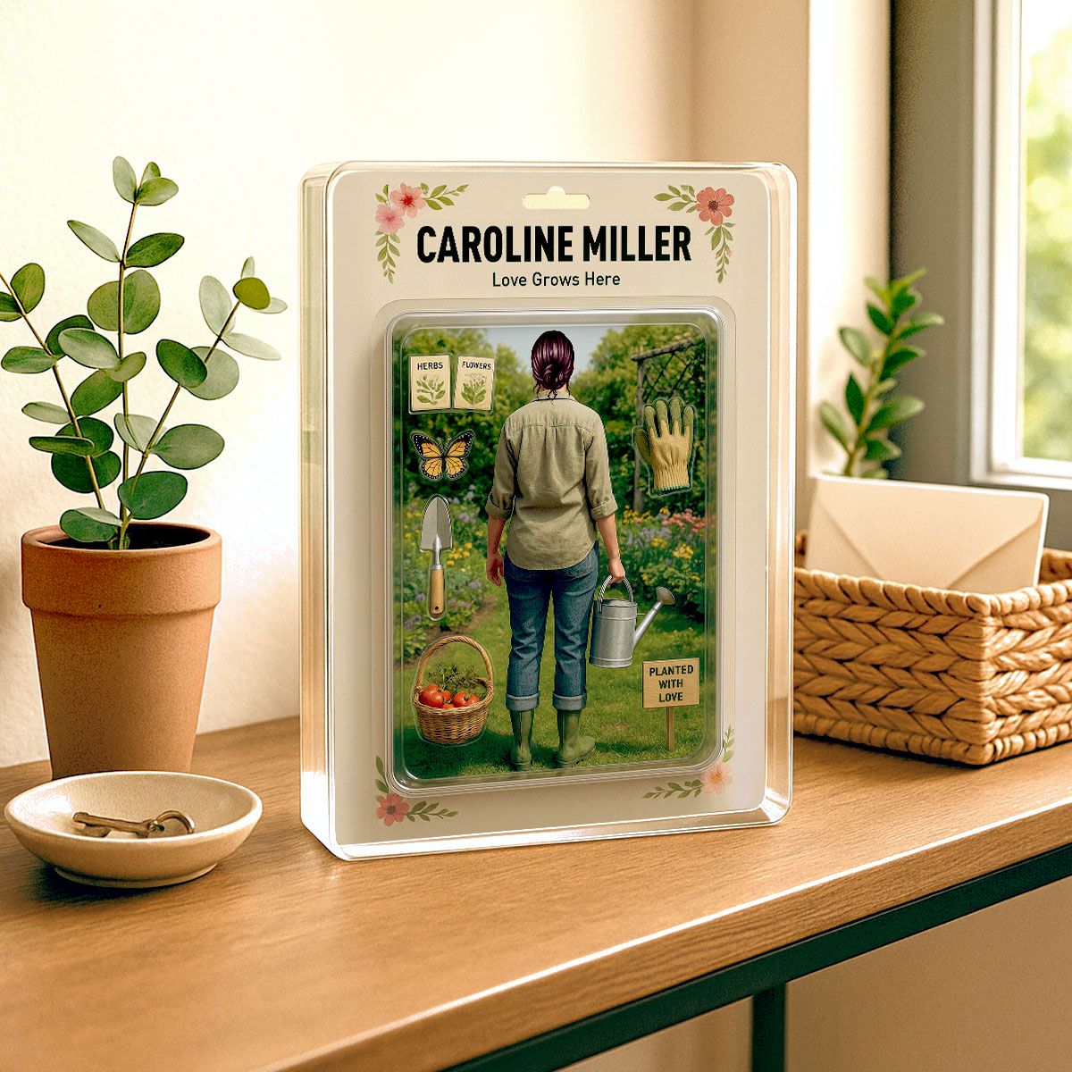 Gardening Mom Grandma Mother's Day Gift Toy Box Figure Style Personalized Acrylic Block Plaque