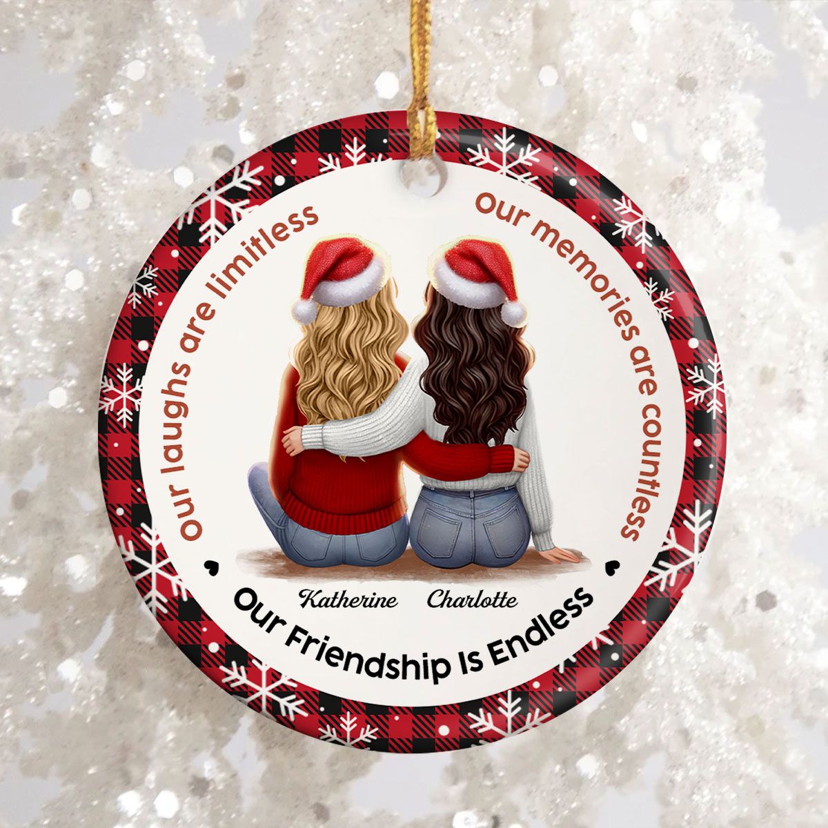 Personalized Best Friends Christmas Ornament – Cherishing Endless Laughter and Memories