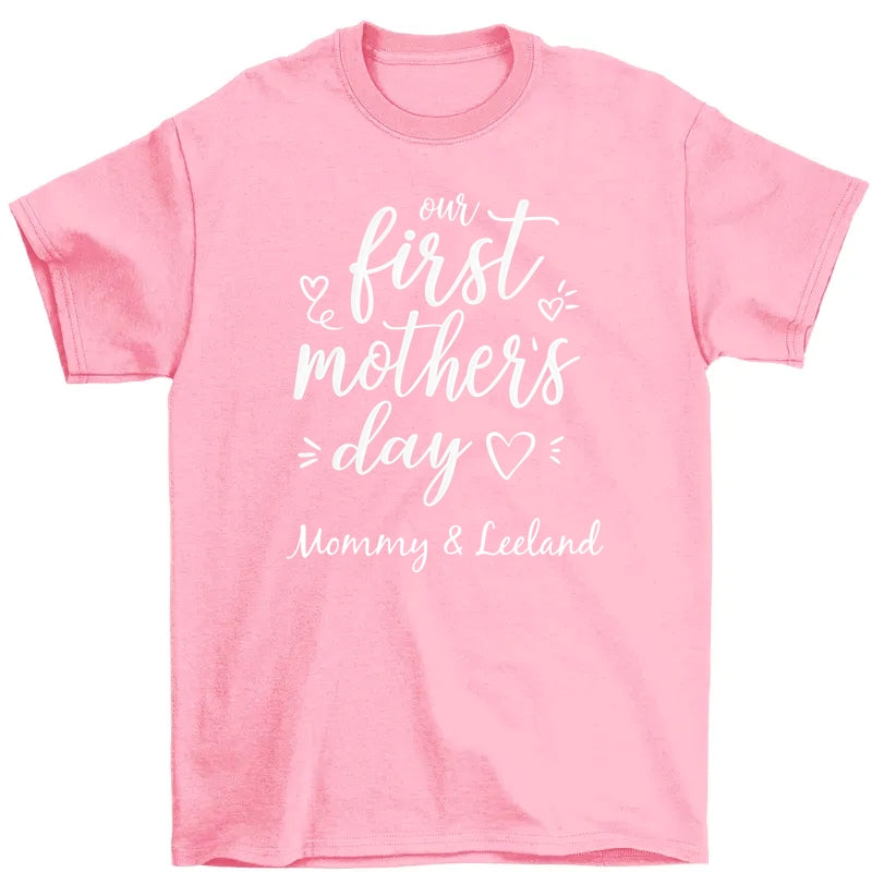 Personalized Mom T Shirt-Our First Mother's Day