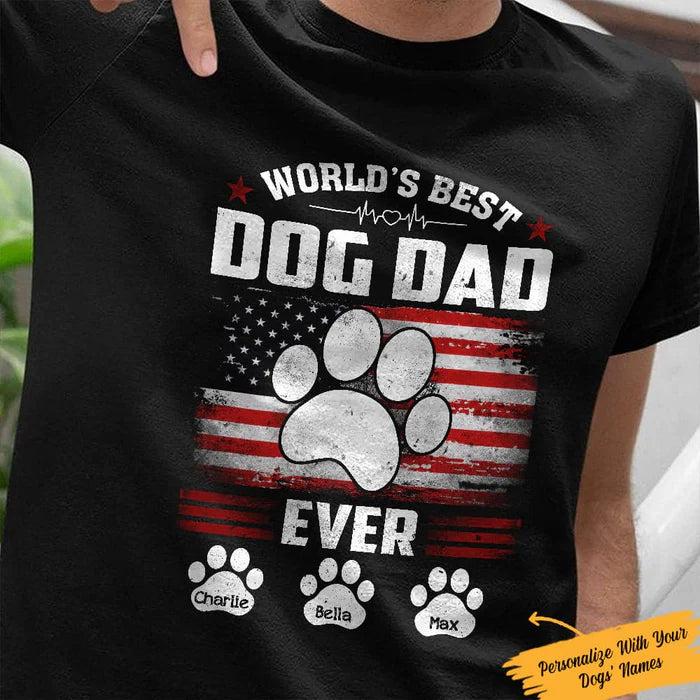 Personalized Dog Dad T Shirt