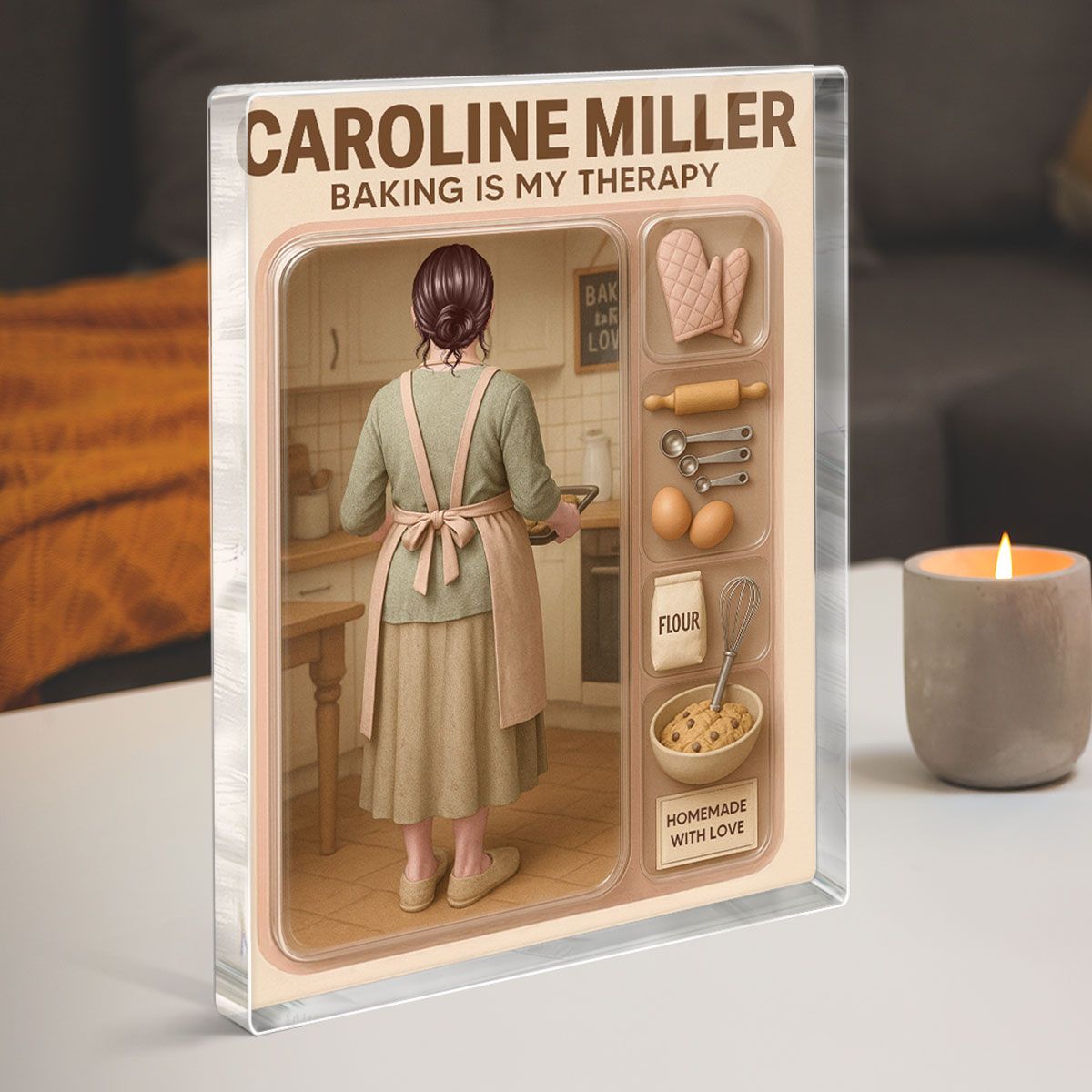 Baking Mom Grandma Mother's Day Gift Toy Box Figure Style Personalized Acrylic Block Plaque