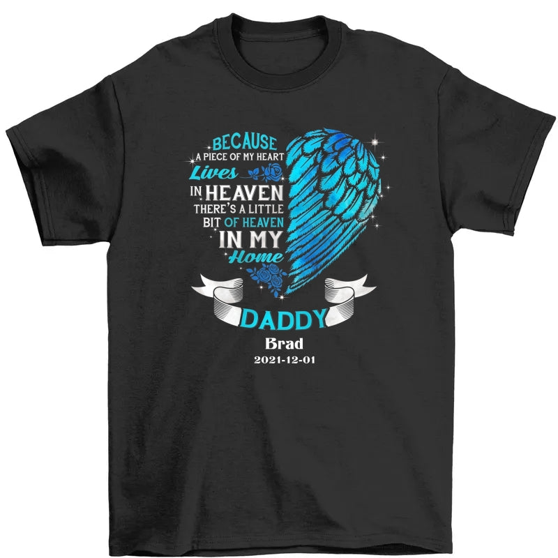 Personalized Heaven In Our Home Dad Memorial T Shirt 