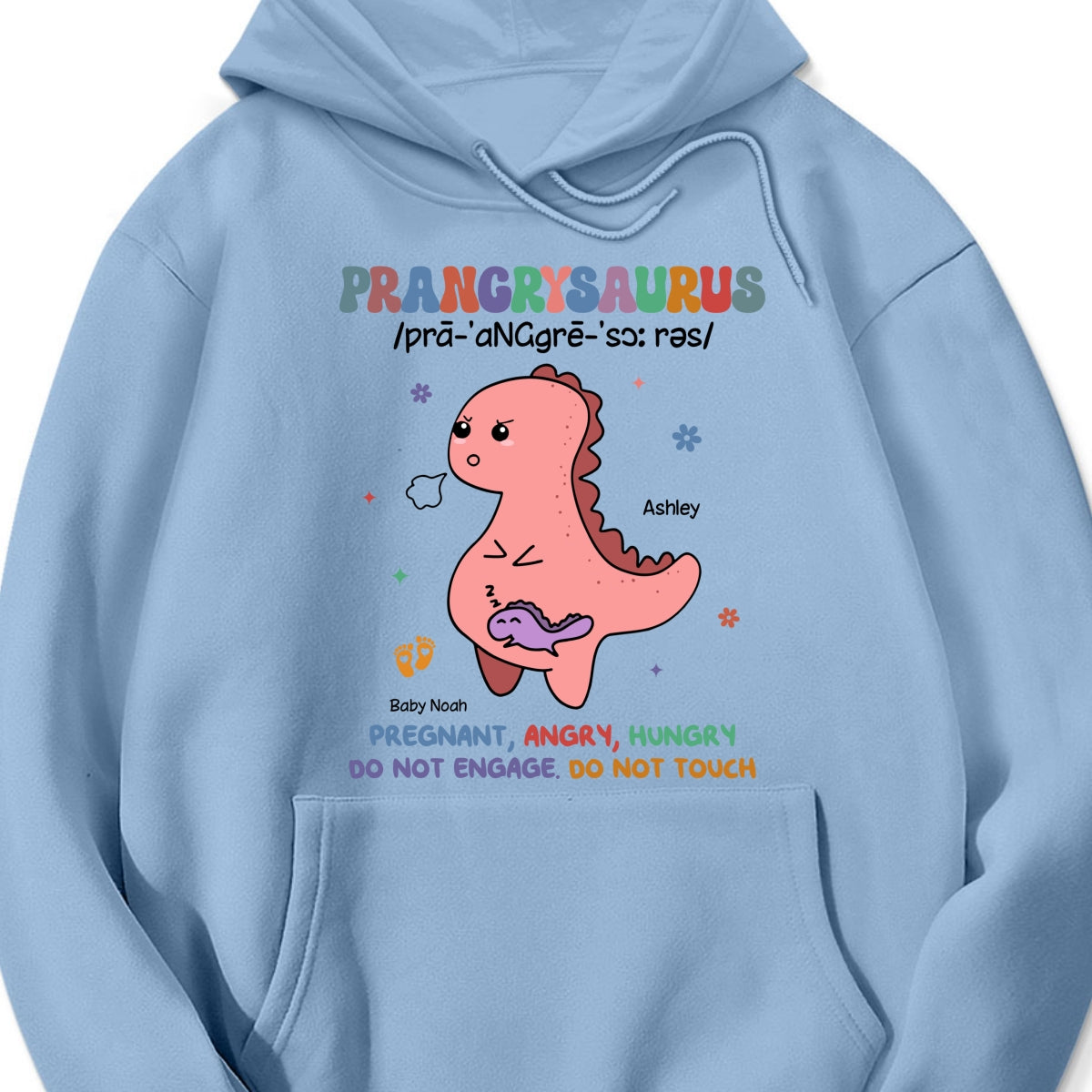 Prangrysaurus Retro Style Personalized Shirt, Custom Pregnancy Reveal Shirt, Mother's Day Gift For Expecting Moms