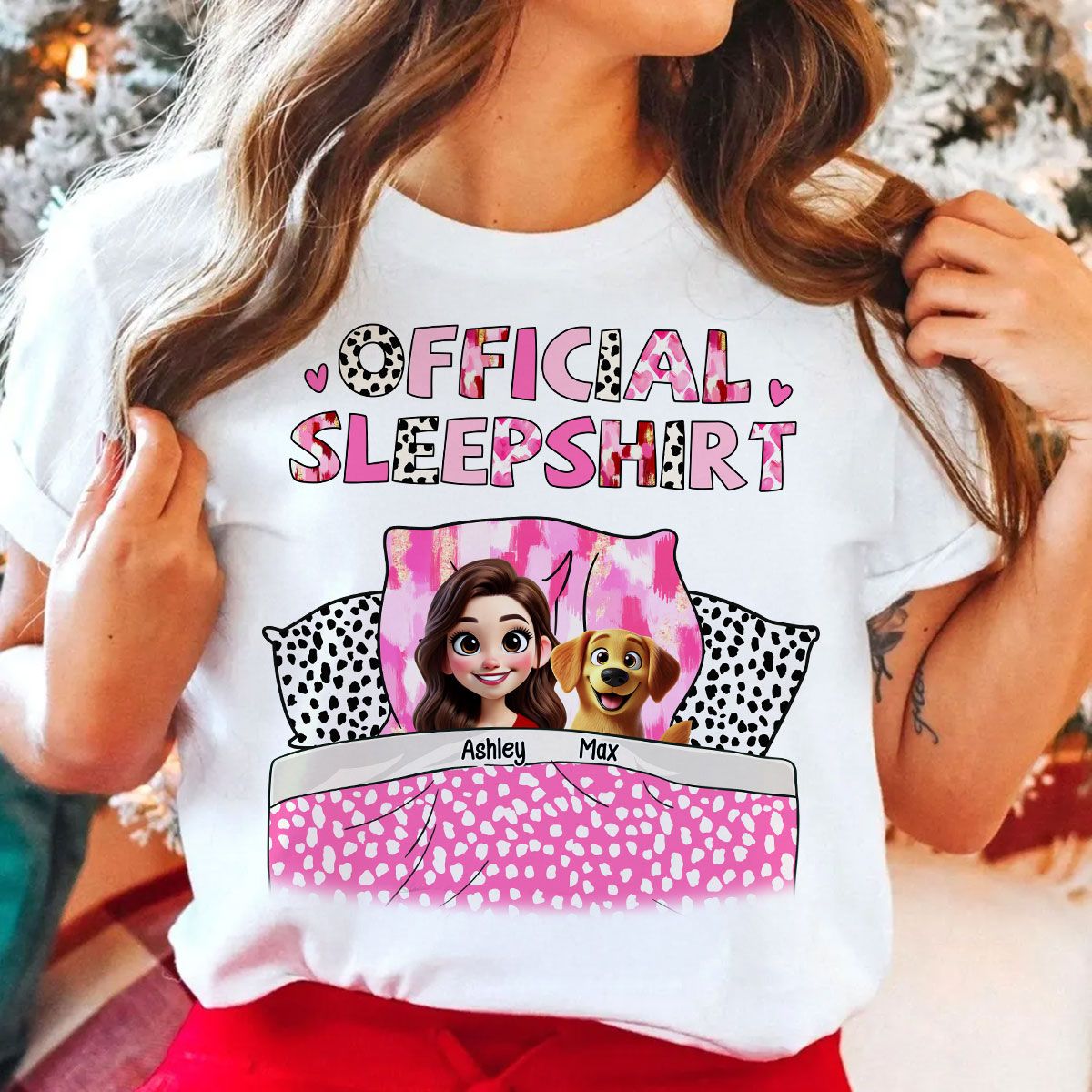 My Official Sleepshirt 3D Cute Dogs Personalized Shirt, Gift For Dog Mom