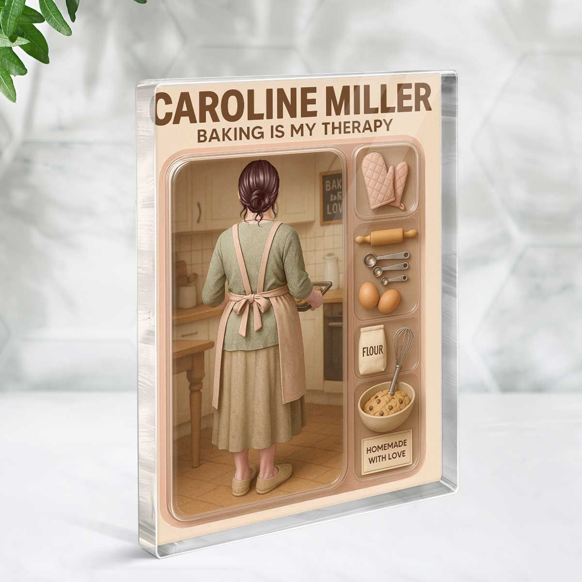 Baking Mom Grandma Mother's Day Gift Toy Box Figure Style Personalized Acrylic Block Plaque