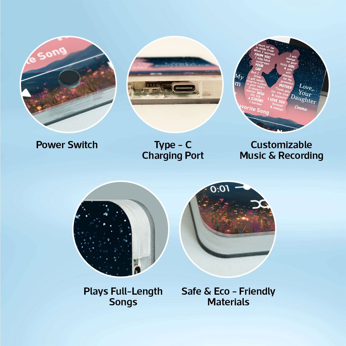 Mom Thank You For The Love & Support Our Song Gift From Daughter Personalized Music Fridge Magnet