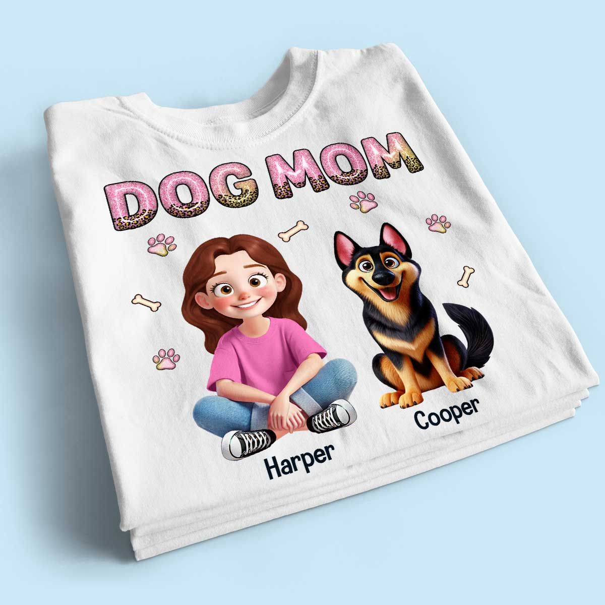 Animation Cartoon Galaxy Pattern Dog Mom Personalized Shirt, Gift For Dog Lovers