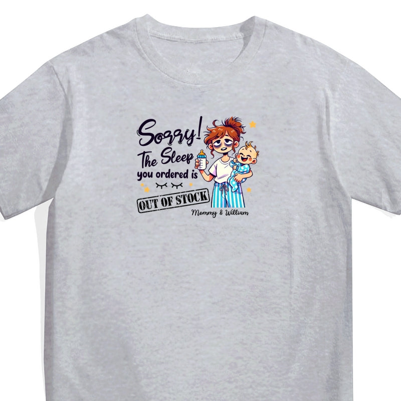 The Sleep You Ordered Is Out Of Stock Funny Personalized Baby Onesie