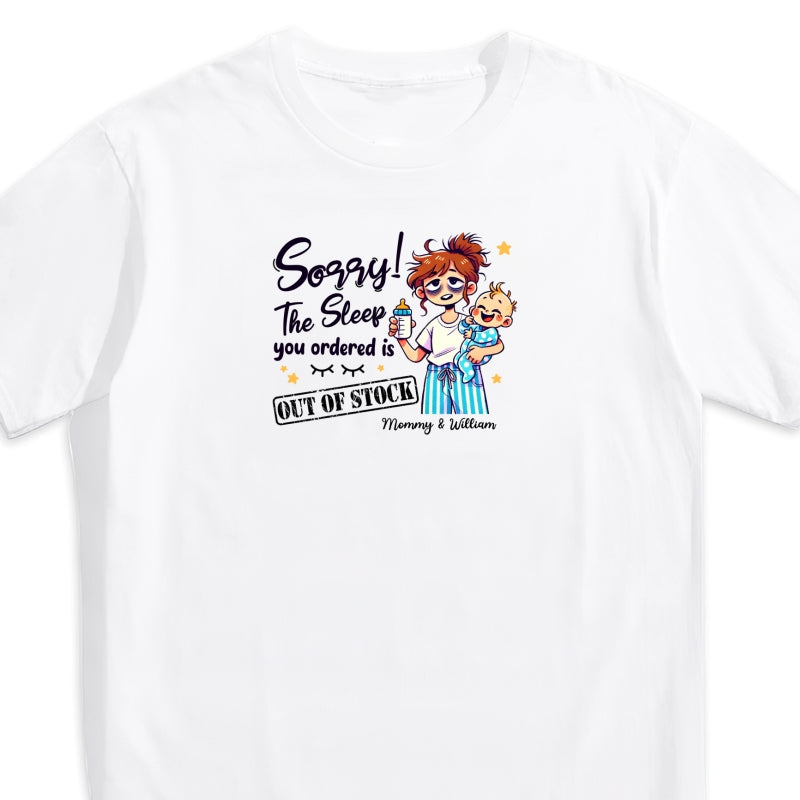 The Sleep You Ordered Is Out Of Stock Funny Personalized Baby Onesie