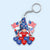 American Gnome Grandma Mom Heart, 4th Of July Personalized Acrylic Keychain