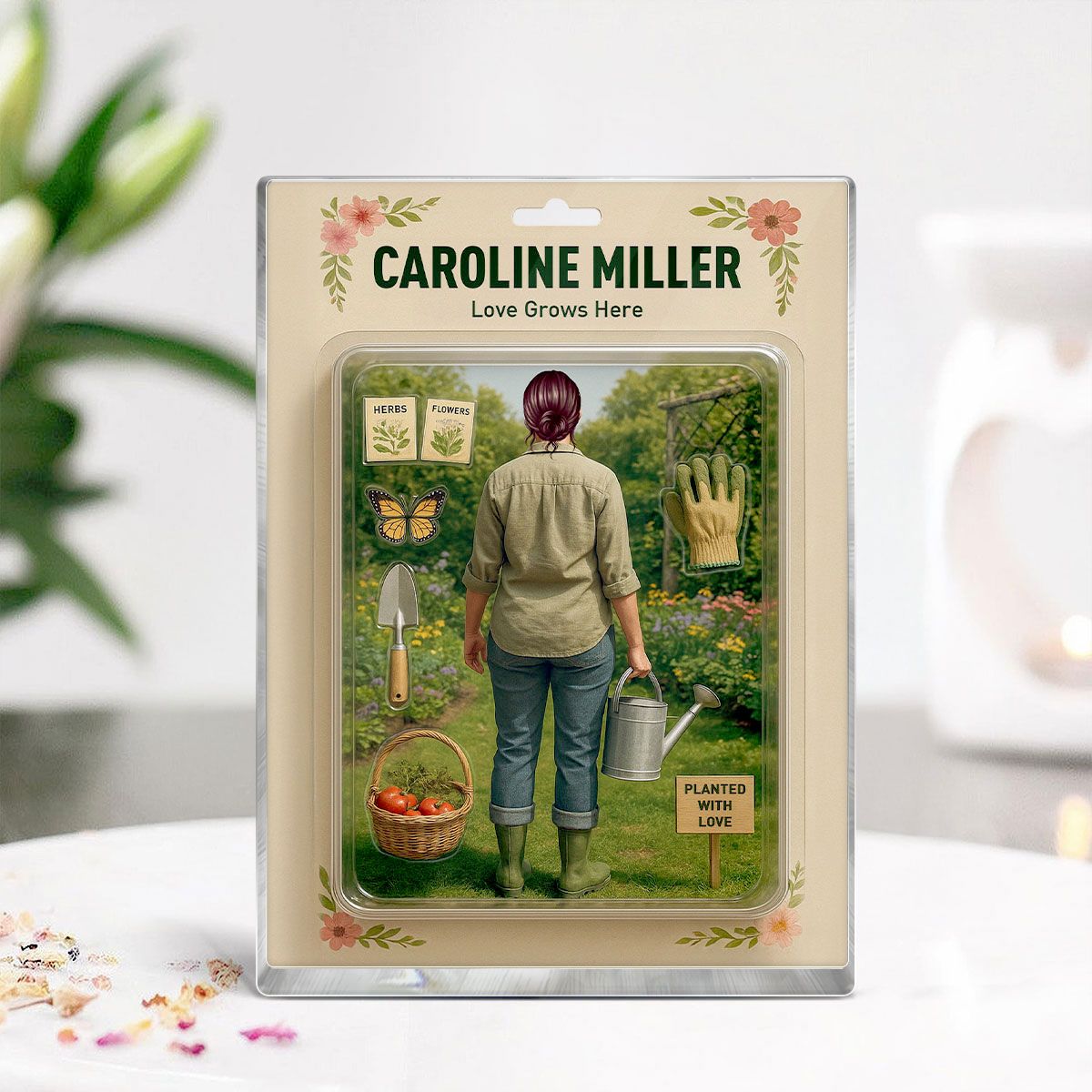 Gardening Mom Grandma Mother's Day Gift Toy Box Figure Style Personalized Acrylic Block Plaque