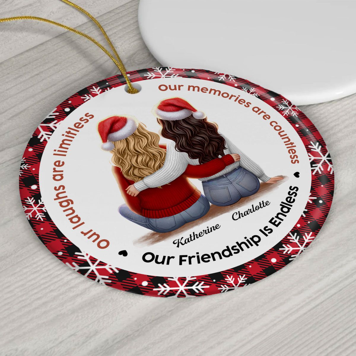 Personalized Best Friends Christmas Ornament – Cherishing Endless Laughter and Memories