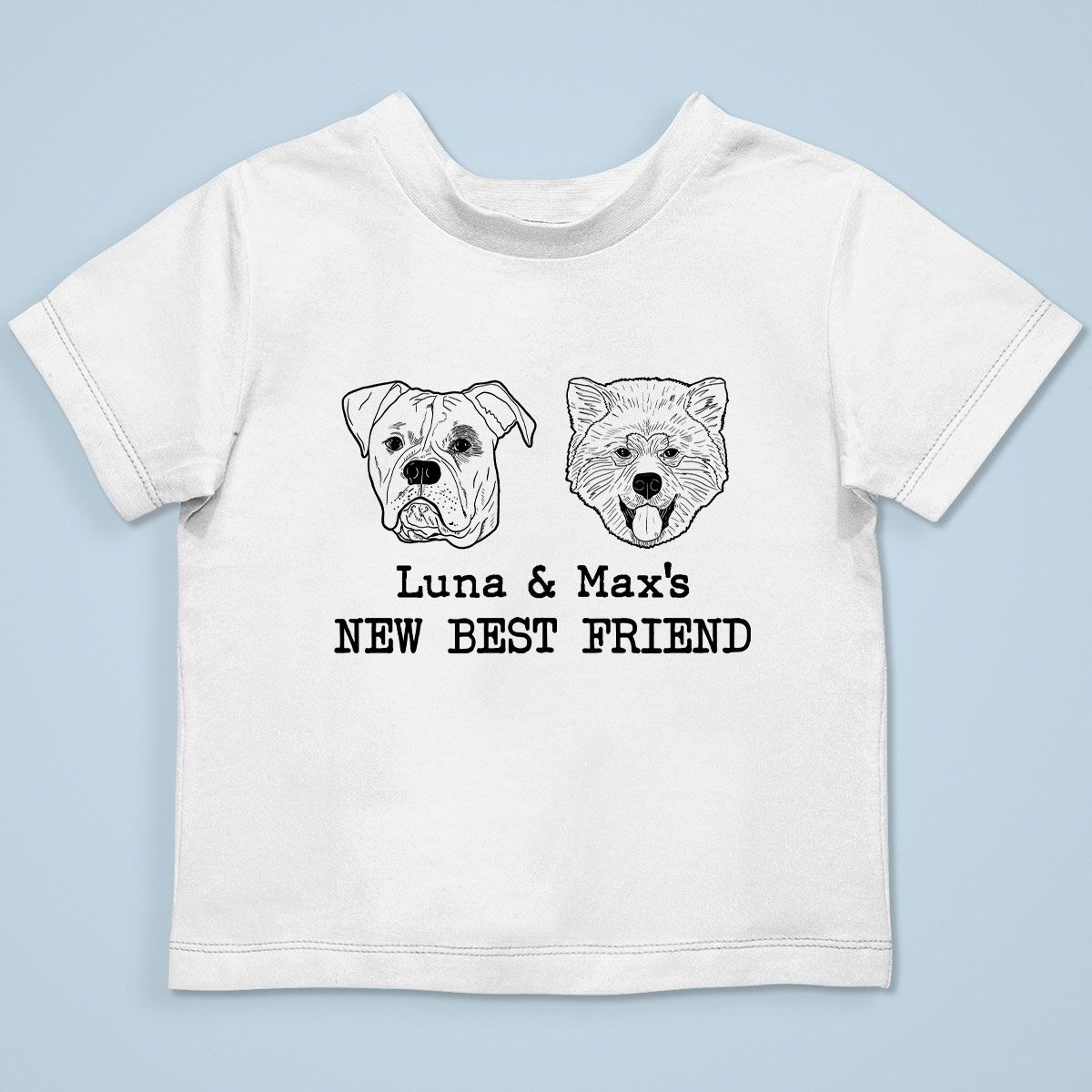 New Best Friends Dog Cat Outline Baby Shower Gift, Newborn Baby Gift Personalized Baby Onesie Baby Shirt