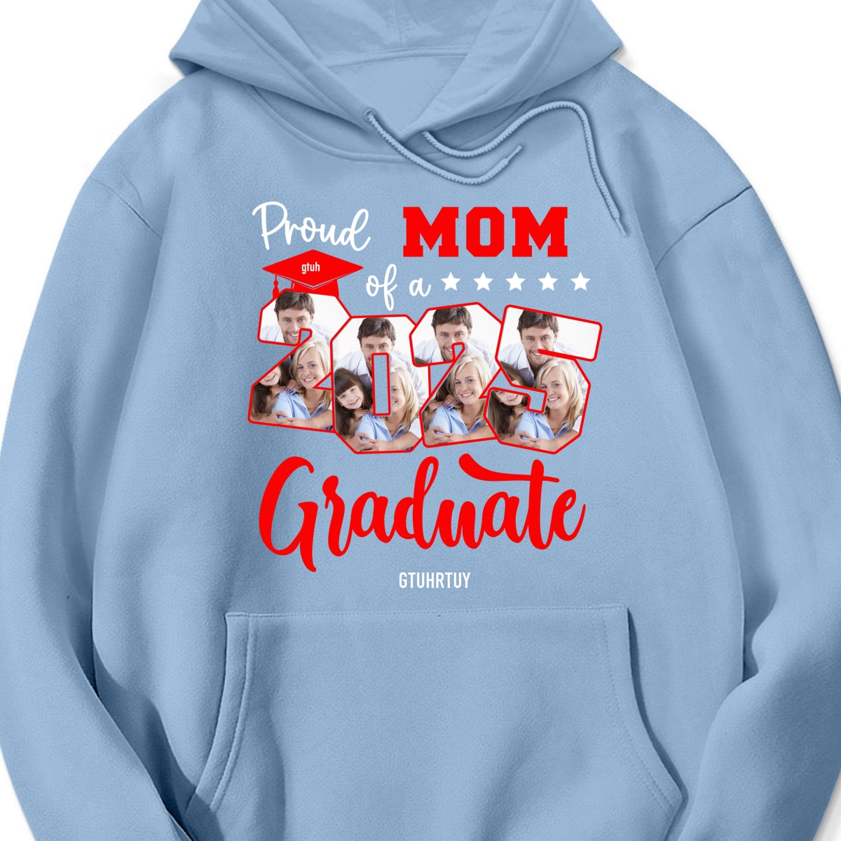 Proud Family Of 2025 Senior Graduation Upload Photo Personalized Shirt, Graduate Gift