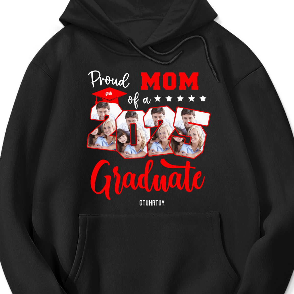 Proud Family Of 2025 Senior Graduation Upload Photo Personalized Shirt, Graduate Gift