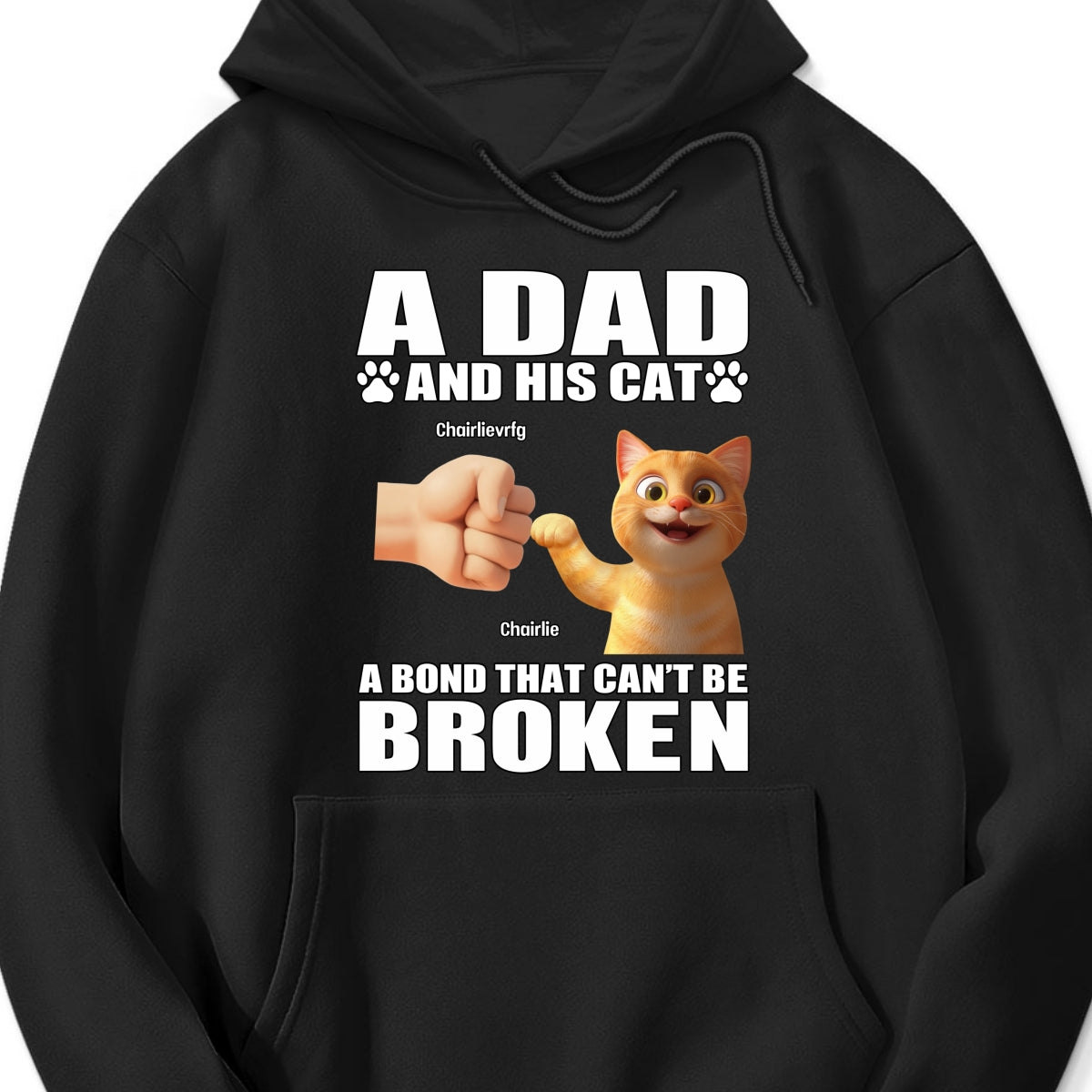 A Dad And His Cats A Bond That Can't Be Broken Personalized Shirt, Gift for Cat Dads