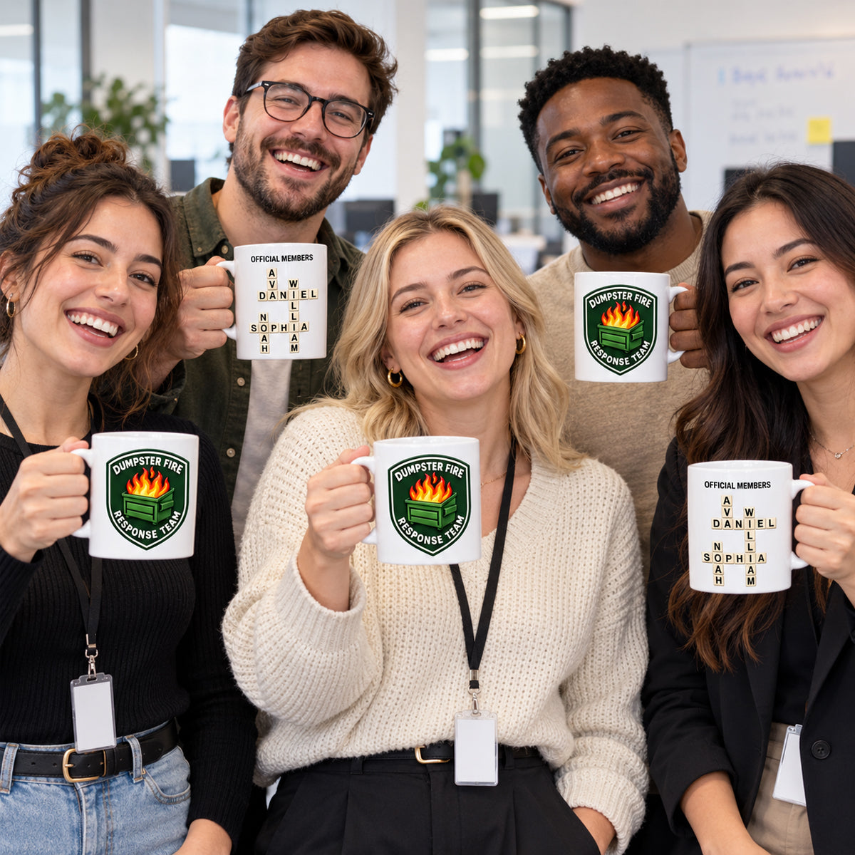 Dumpster Fire Response Team - Personalized Coffee Mug - Christmas Gift for Coworkers, Best Friends