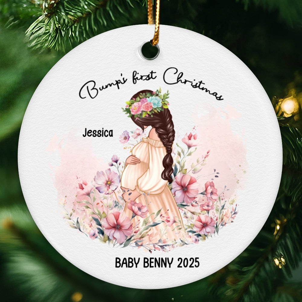 First Christmas as a Mom, Mom-to-Be Ornament, Baby Bumps first Christmas Gift