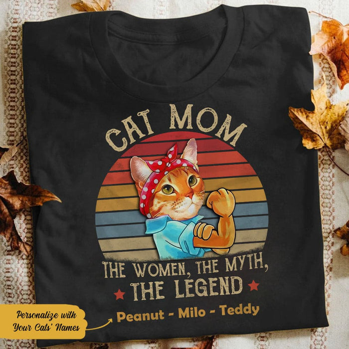 Personalized Cat Mom T Shirt