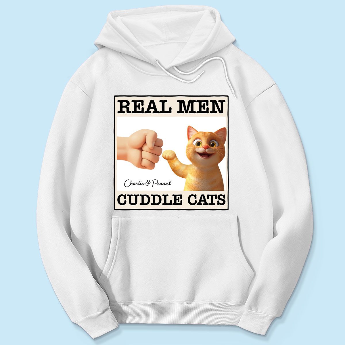 Real Men Cuddle Cats Personalized Shirt, Gift for Cat Dads