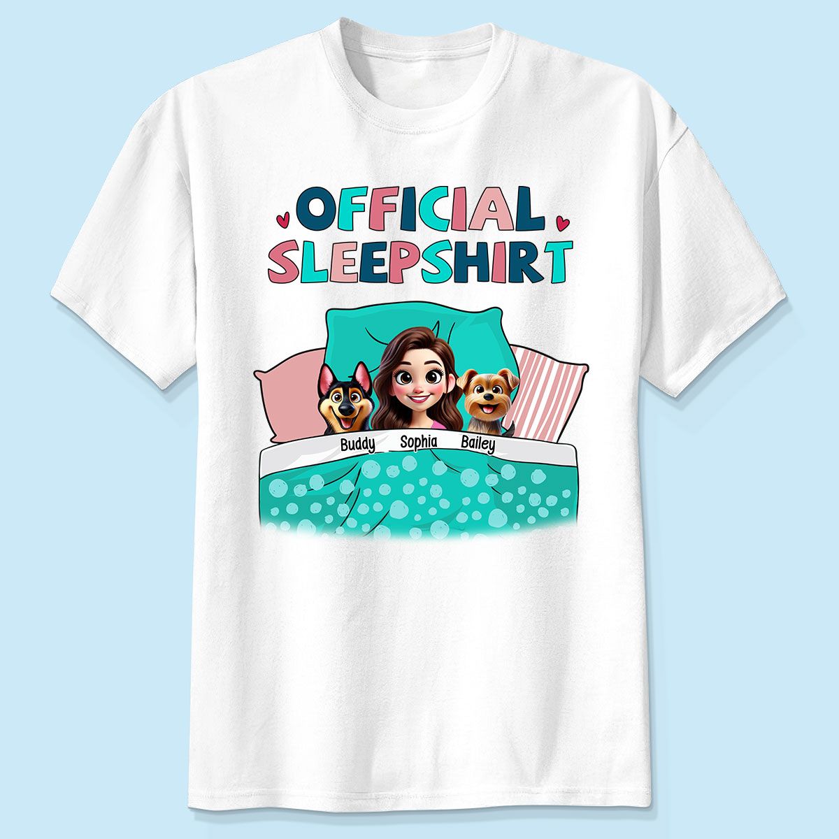 My Official Sleepshirt 3D Cute Dogs Personalized Shirt, Gift For Dog Mom