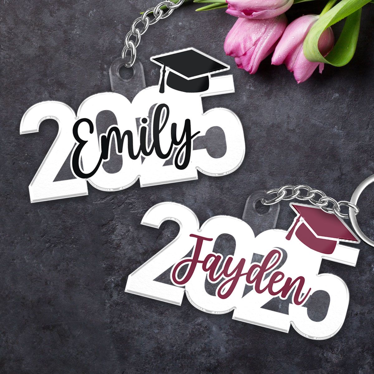 2025 Graduation Senior Custom Name Personalized Acrylic Keychain