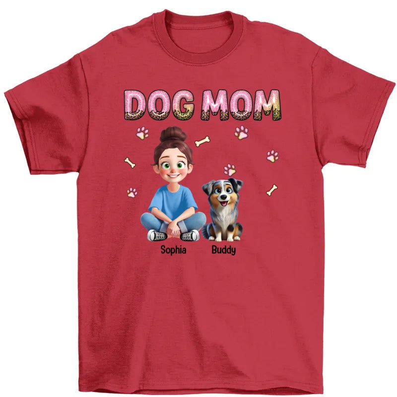 Animation Cartoon Galaxy Pattern Dog Mom Personalized Shirt, Gift For Dog Lovers