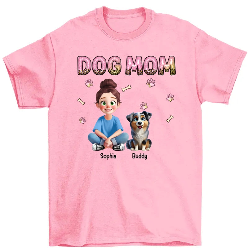 Animation Cartoon Galaxy Pattern Dog Mom Personalized Shirt, Gift For Dog Lovers