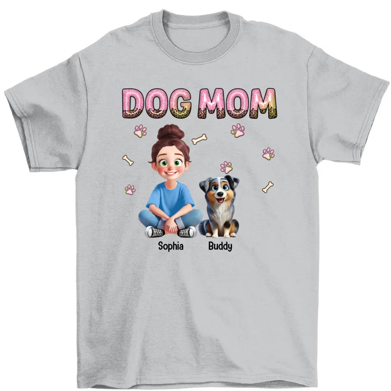 Animation Cartoon Galaxy Pattern Dog Mom Personalized Shirt, Gift For Dog Lovers